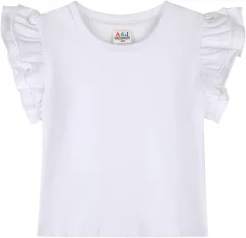A&J DESIGN Baby & Toddler Girl Ruffle Heavyweight T-Shirts 12M-4T