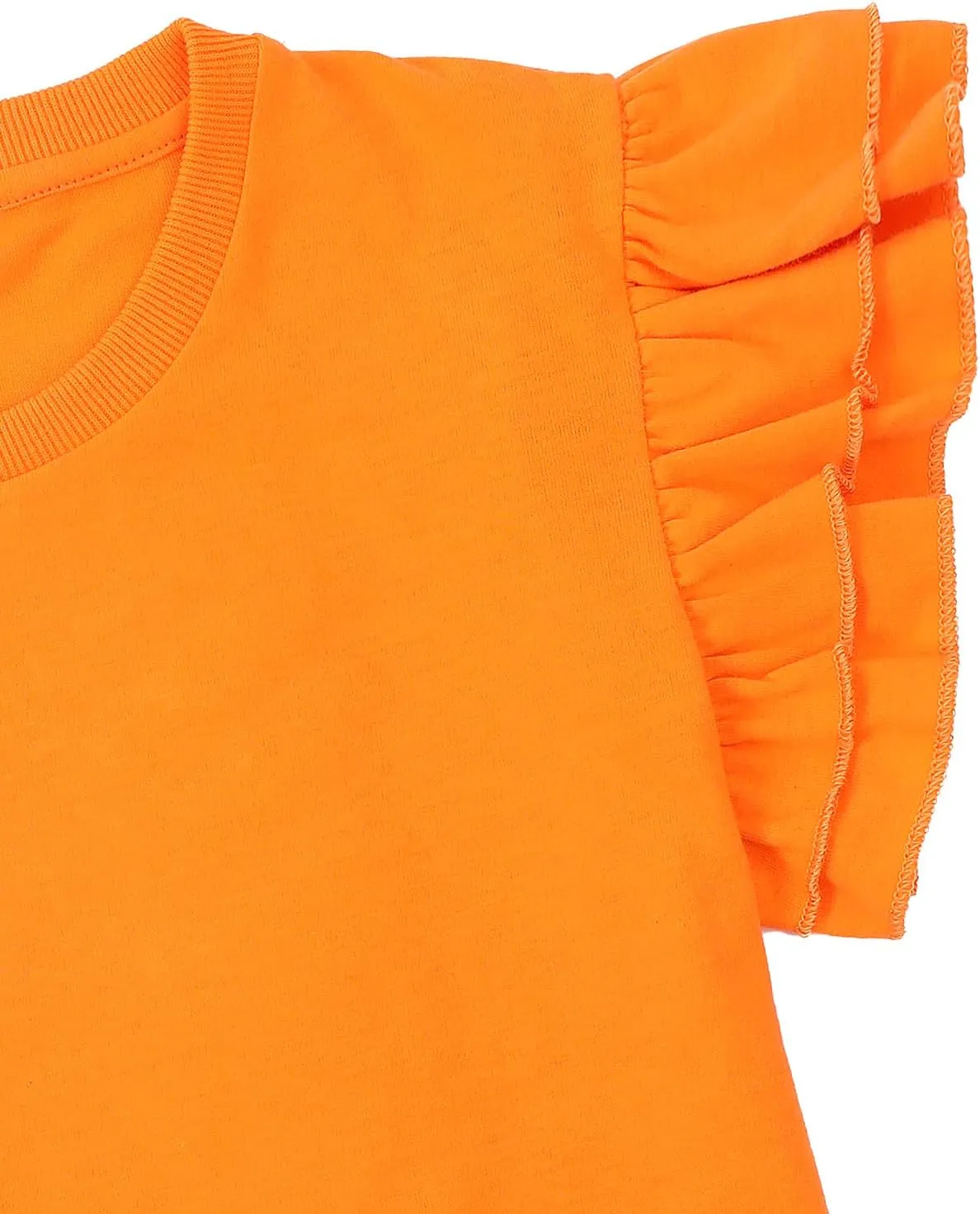 A&J DESIGN Baby & Toddler Girl Ruffle Heavyweight T-Shirts 12M-4T