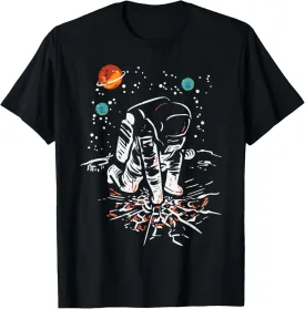 Astronaut Punch Cracked Ground Space Galaxy Men Women Kids T-Shirt