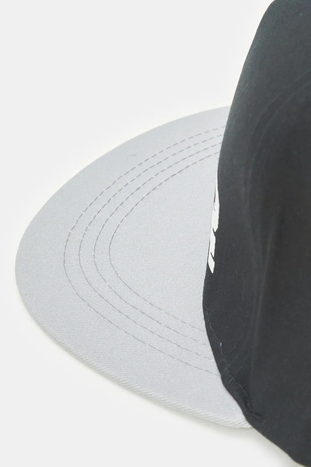 Boys Black Printed Cap