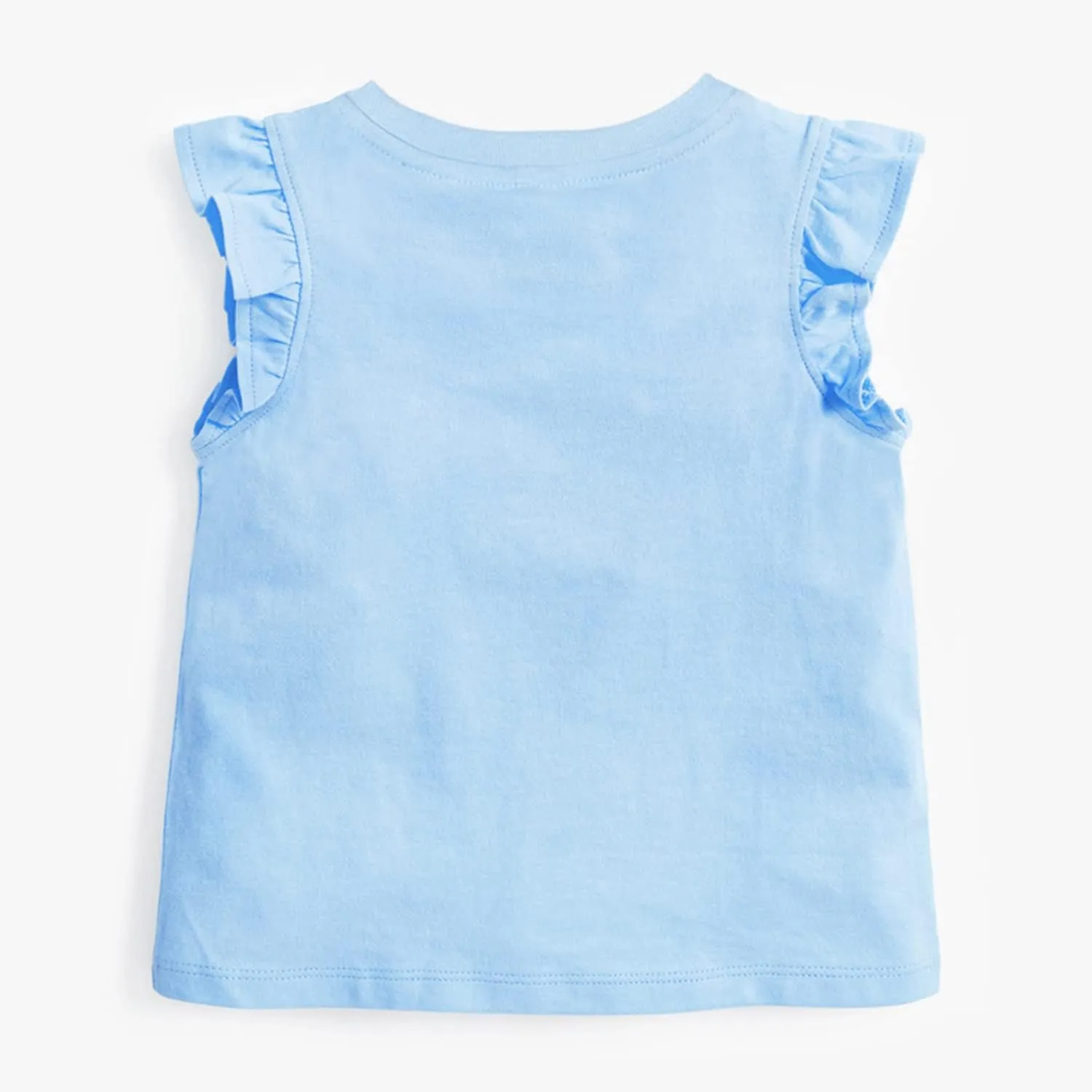 DDSOL T-Shirts Baby Girls Summer Ruffle Sleeve Shirts Toddler Cotton Tees Kids Easter Bunny Tank Tops 2-7 Years