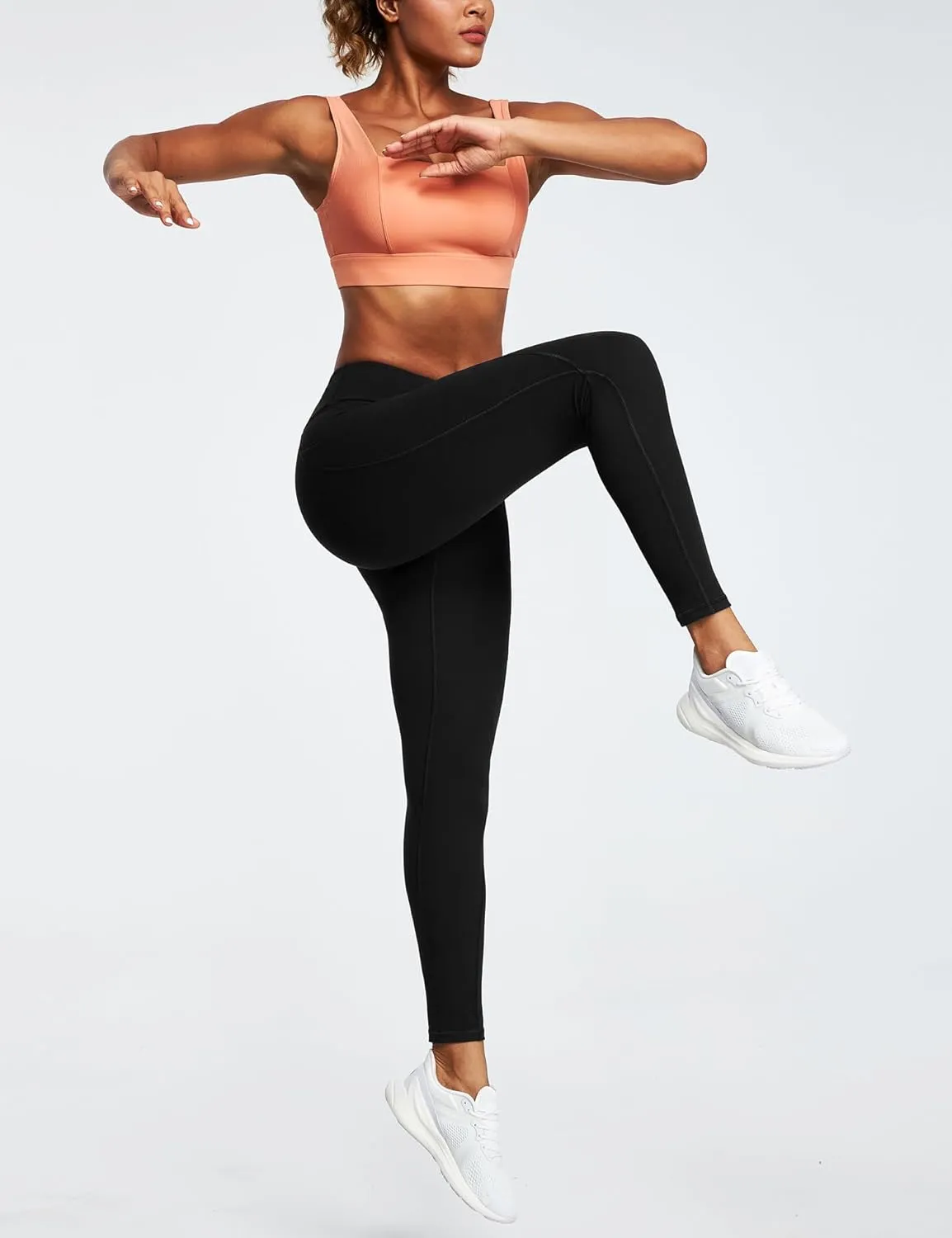 Ewedoos Leggings with Pockets for Women High Waisted Yoga Pants Women Tummy Control Workout Compression Leggings