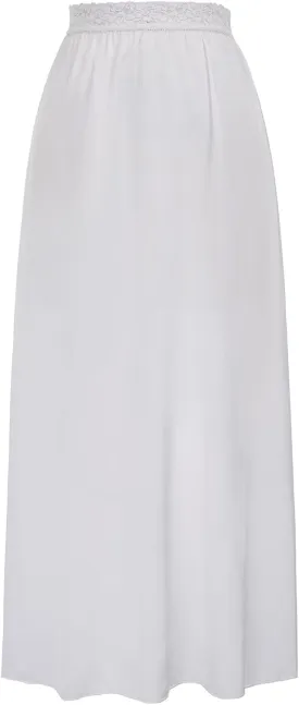 Kate Kasin Half Slips for Women Anti-Static Satin Underskirt Full Length Nude Skirt Lace Trim Short Slips for Under Dresses