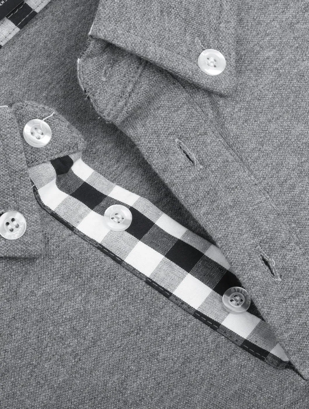 Mens Polo Shirts Long Sleeve Casual Plaid Collar Golf Shirt for Men Slim Fit Cotton Polo T Shirts Top