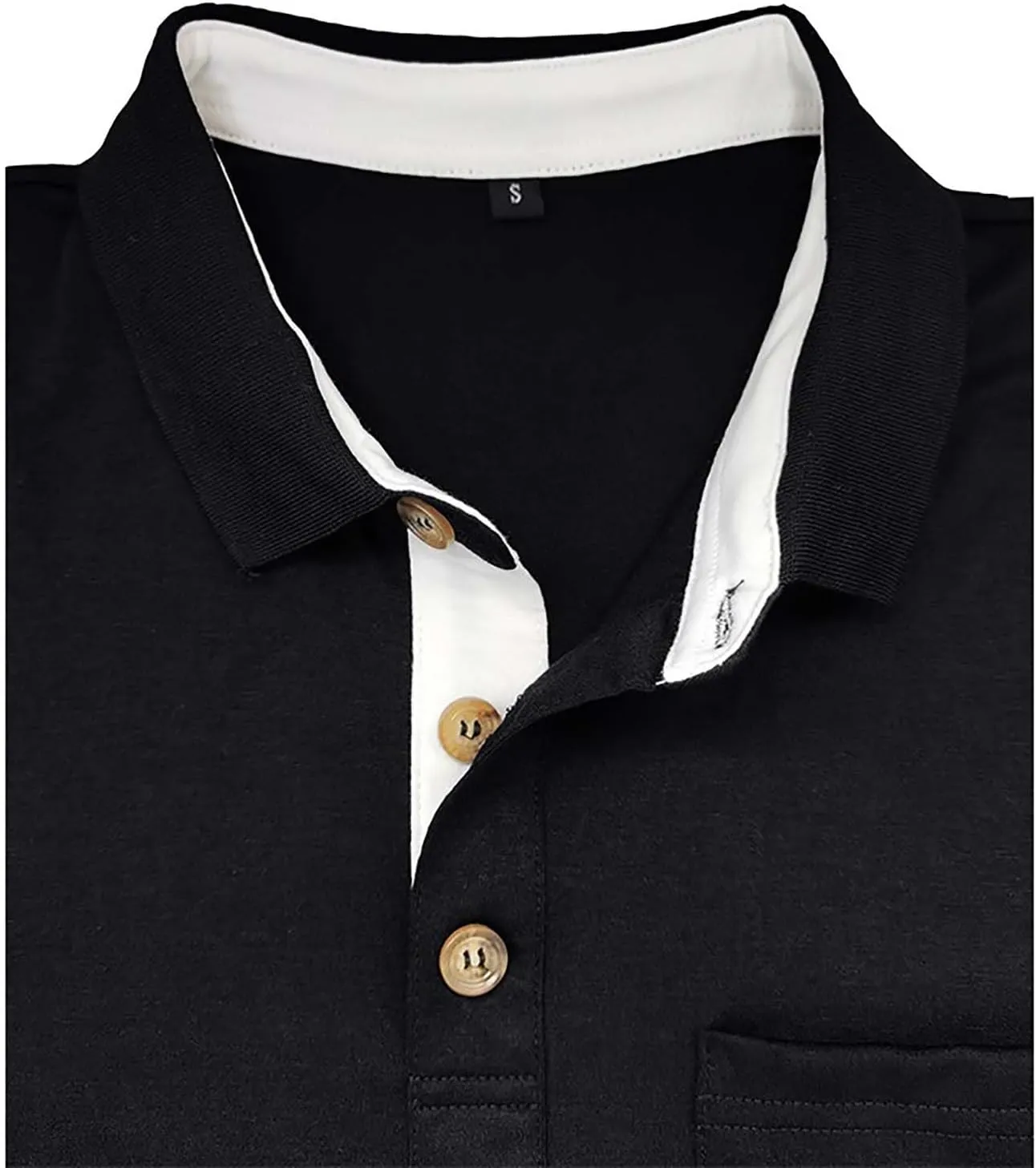 Mens Polo Shirts Short Sleeve Casual Golf T-Shirts Summer Classic Basic 3 Button Tees Trendy Tops with Pocket