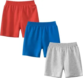Toddler Boys Cotton Shorts Summer Elastic Waistband Pull on Jogger Short Pants