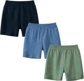 Toddler Boys Cotton Shorts Summer Elastic Waistband Pull on Jogger Short Pants