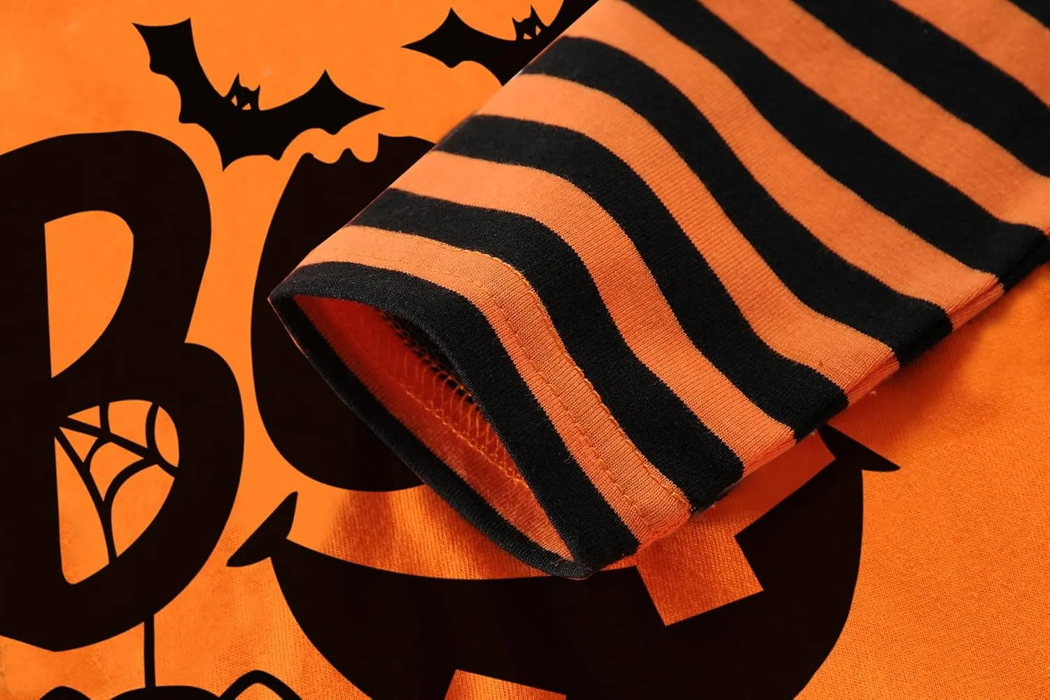 Toddler Boys Halloween T-Shirts Kids Glow in The Dark Skeleton Stripe Long Sleeve Pumpkin Tees Tops Age 2-7 Years