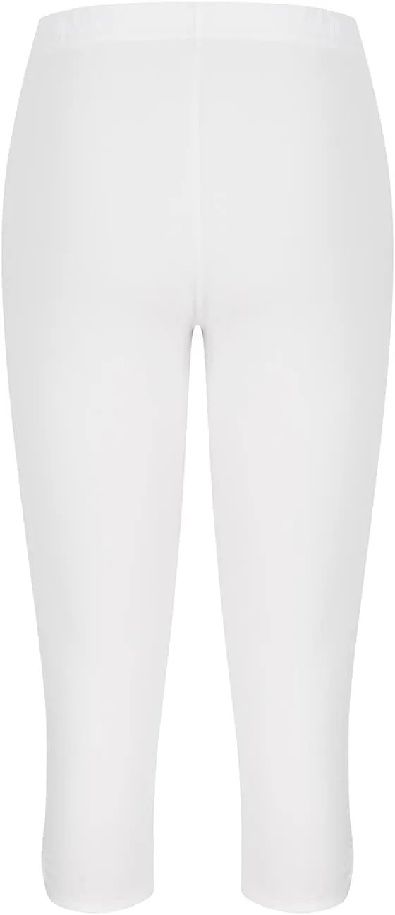 Womens Capri Leggings Summer Plus Size Capris Workout Yoga High Waisted Capri Pants Casual Pull On Capris